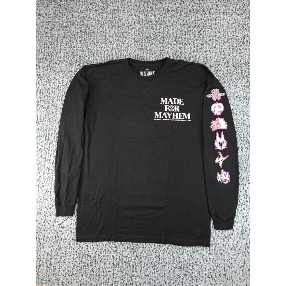 Disney Villains Spirit Jersey Long Sleeve Mens Large Black Made For Mayhem
